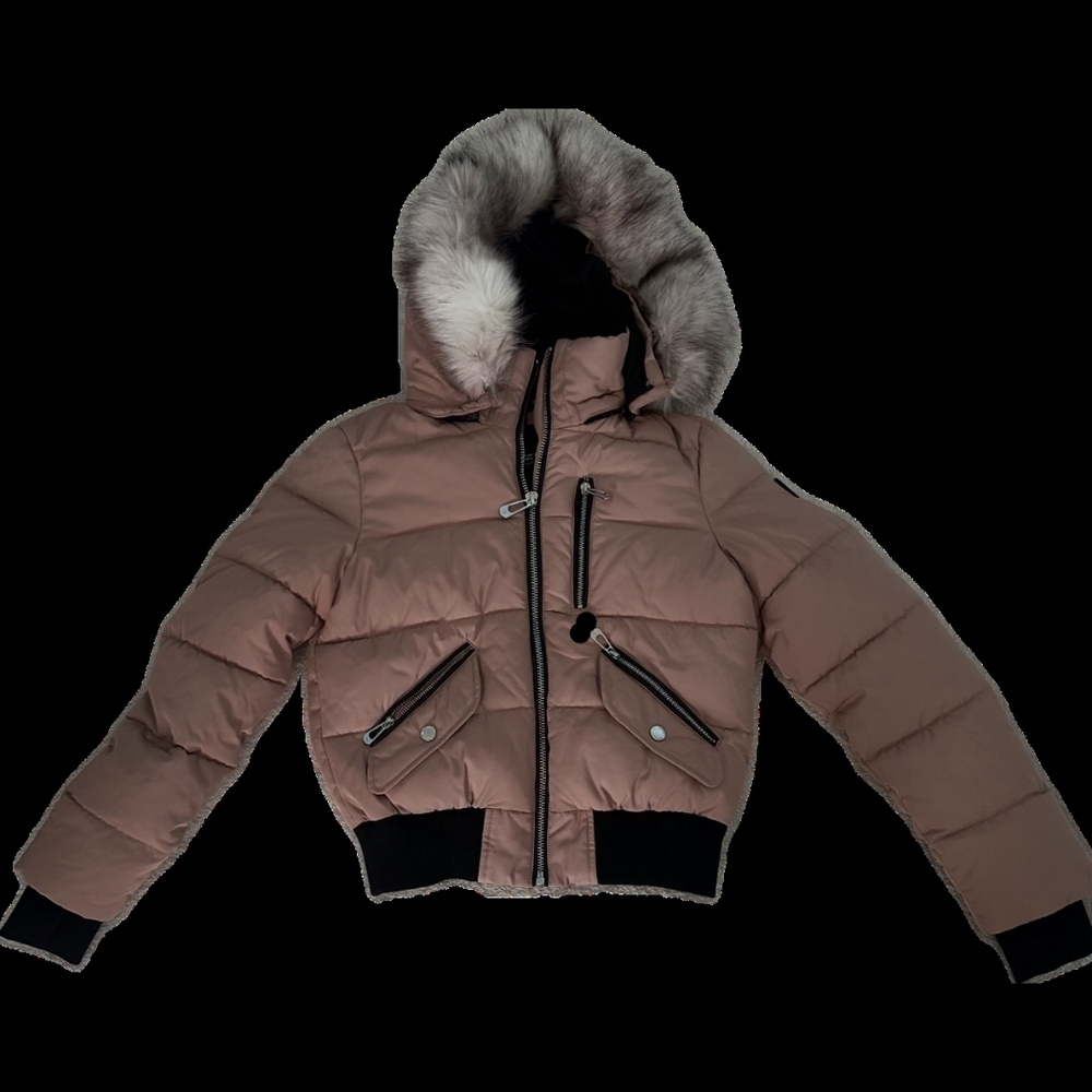 Noize Women's Bomber Jacket in Brown with Black Accents